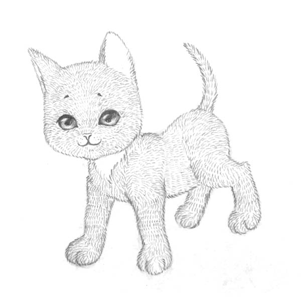 Рисуем котенка - шаг 7