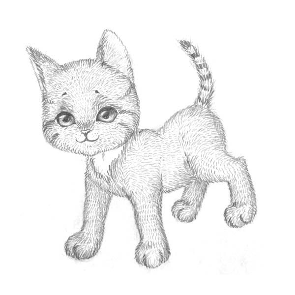 Рисуем котенка - шаг 8