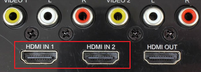 Пример HDMI разъема на телевизоре