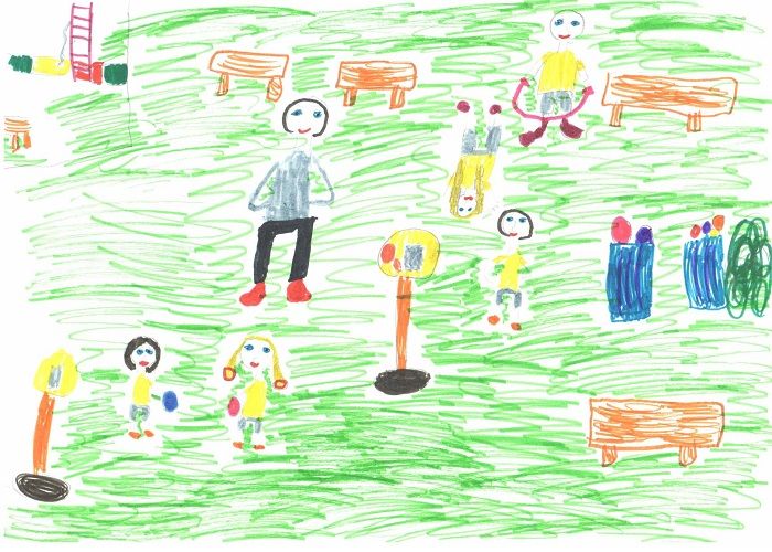 Рисунок про ЗОЖ для детского сада