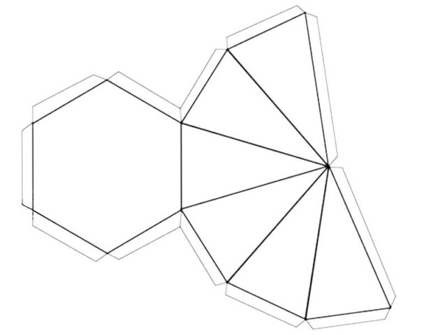 Схема шестиугольной пирамиды