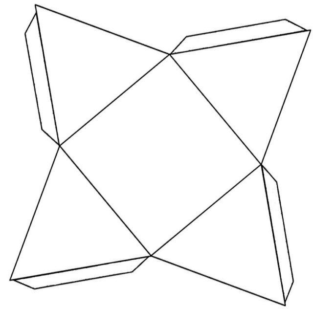 Схема четырехугольной пирамиды