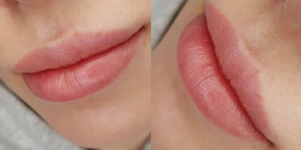 Пудровое напыление губ, татуаж. Фото до и после, отзывы