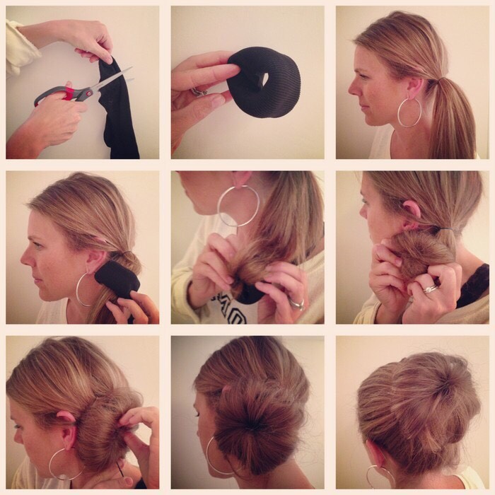 Как сделать красивый пучок на голове с помощью резинки